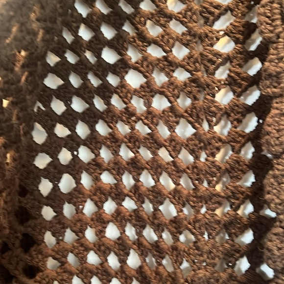 Handmade Crochet Wrap Chocolate Brown​ - Picture 3 of 3